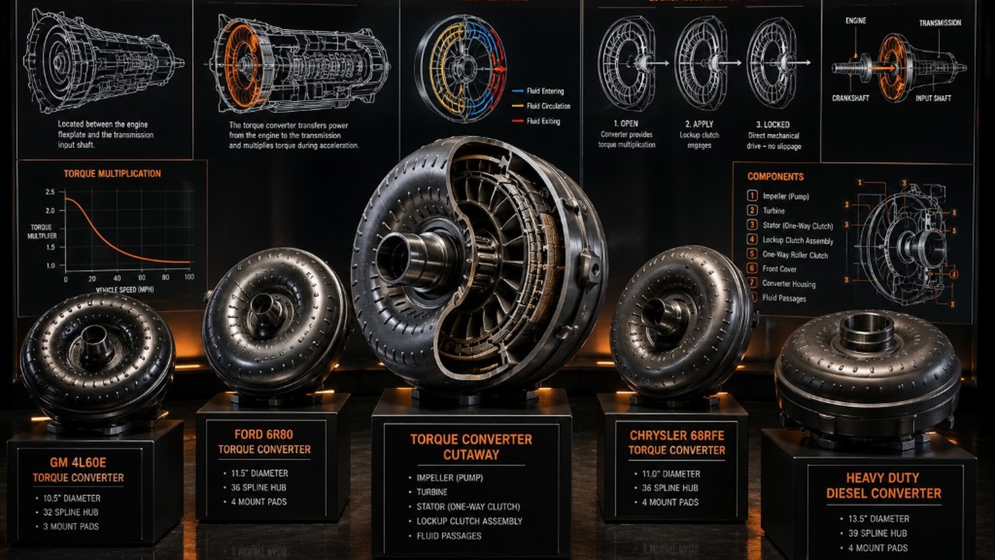 Torque Converter Identification Guide: Impeller, Turbine, Stator & Lockup Explained